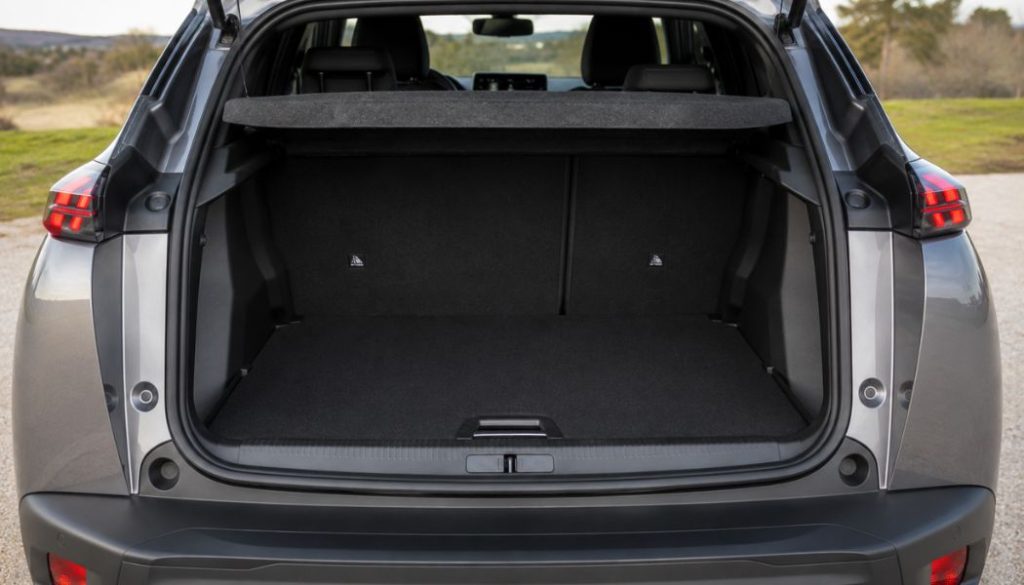 Taille coffre Peugeot 2008